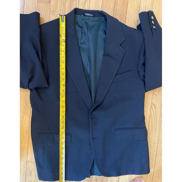 Burberry Vintage mens 100% Wool Blazer Jacket In Navy excellent condition sz 42 - Picture 6 of 7
